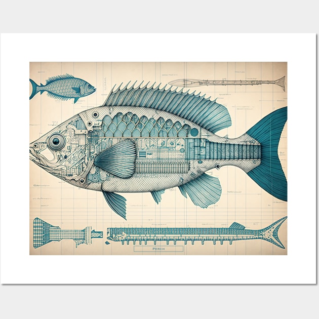 Perch Fish Print Wall Art by DanielLiamGill